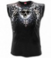 LIFE AND DEATH CROSS - Allover Sleeveless T-Shirt Black