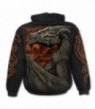 MAJESTIC DRACO - Majestic Dragon Black Hooded Sweatshirt