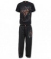 BREAKING OUT - 4pc Mens Gothic Pyjama Set (Plain)