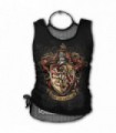 GRYFFINDOR CREST - Top de malla 2 en 1 para atar en el escote Negro (Nature)