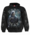 DANCE OF DEATH - Sudadera negra con capucha (liso)