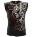 SKULL SHOULDER WRAP - Allover Sleeveless T-Shirt Noir