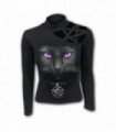 BLACK CAT - Pentagram Shoulder Longsleeve Top à manches longues