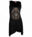 DEATH WISDOM - Goth Bottom Camisole Dress Black (Plain)