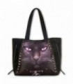 BLACK CAT - Tote Bag - Top quality PU Leather Studded