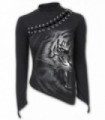 TIGER WRAP - Slant Lace Up Longsleeve Top