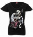 ROCK ANGEL - Top gothique col en V noir