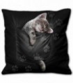 CHATON DE POCHE - Coussin carré