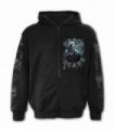 DANCE OF DEATH - Sudadera negra con cremallera completa (Naturaleza)