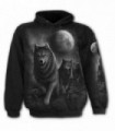 WOLF PACK WRAP - Sweat à capuche noir (uni)