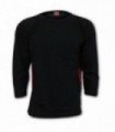 METAL STREETWEAR - Red Ripped Longsleeve T-Shirt Black (Plain)