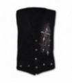 CROSS OF DARKNESS - Gilet gothique quatre boutons avec doublure