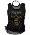 BLACK GOLD - 2in1 Neck Tie Mesh Top Black (Plain)