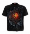 STEAMPUNK SKULL - Camiseta gótica negra