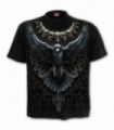 RAVEN SKULL - T-Shirt gothique noir pour homme