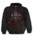 PC GAMER - Sweat-shirt à capuche noir gothique