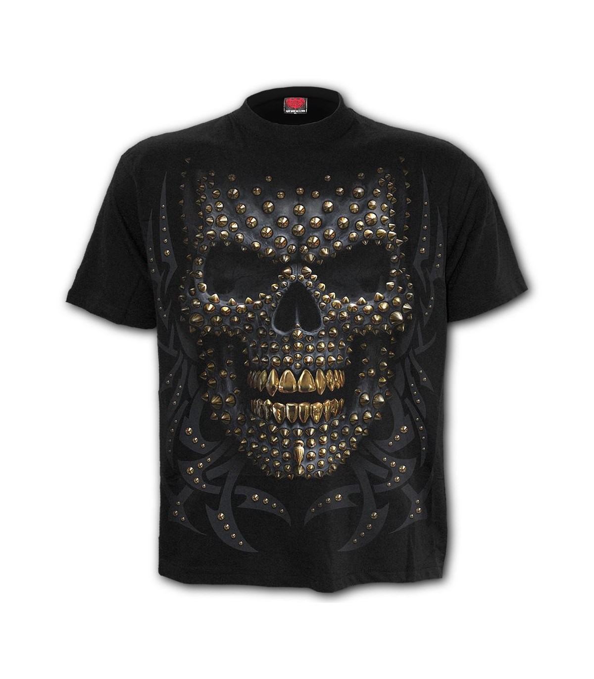 Camiseta gotica negra modelo BLACK GOLD