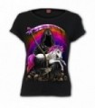 METALLICORN 2 - Boatneck Cap Sleeve Top Black