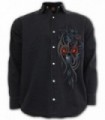 STEAMPUNK SKULL - Longsleeve Stone Washed Worker Black