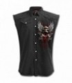 LOCKDOWN 2020 - Chemise de travail gothique sans manches noire