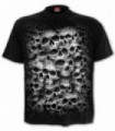 TWISTED SKULLS - Camiseta gótica negra