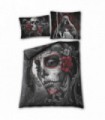 SKULL ROSES - Funda nórdica doble + Funda de almohada Reino Unido y UE