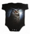 NIGHT WISE - Body de bebé negro con estampado de búhos