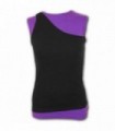 URBAN FASHION - 2in1 Slant Top Purple and Black