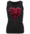 BLEEDING HEART - Razor Back Top Black (Plain)