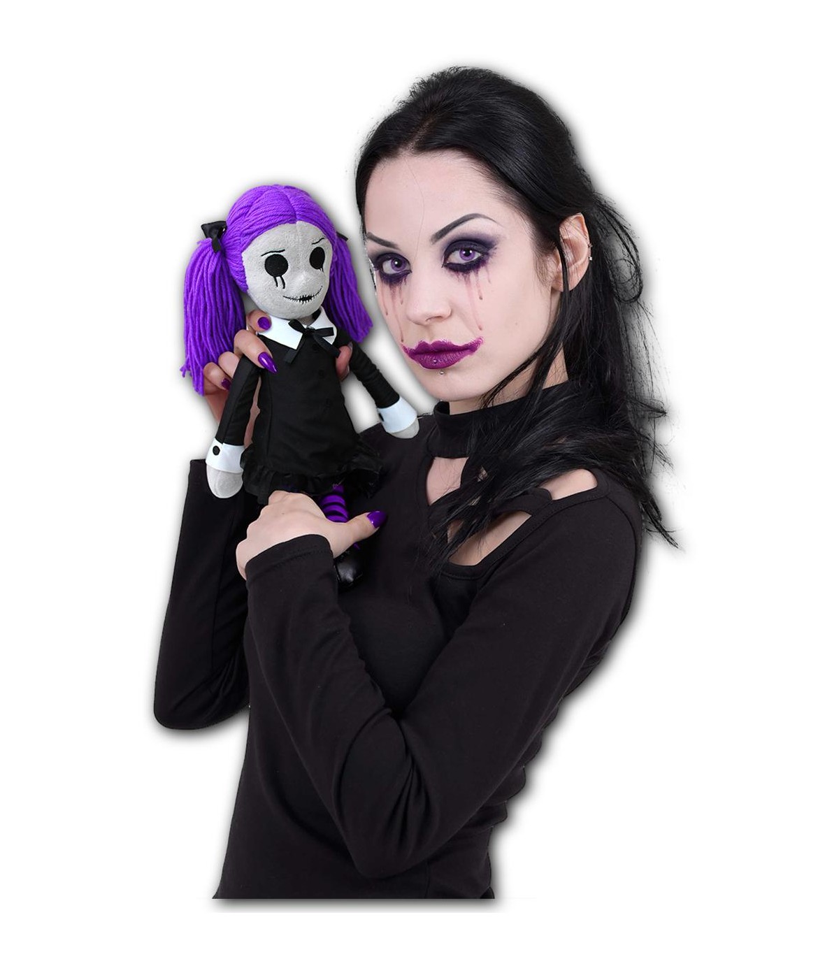 Collectable Soft Plush Doll - VIOLA - THE GOTH RAG DOLL