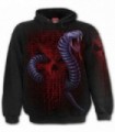 PYTHON - Sudadera gótica negra con capucha