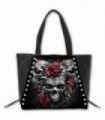 SKULLS N 'ROSES - Bolso tote - Cuero PU de primera calidad con tachuelas