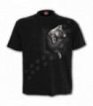 POCKET KITTEN - T-Shirt noir motif chaton