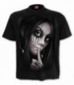 ZIPPED - T-shirt gothique noir