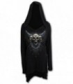 RAVEN SKULL - Black Widow Gothic Hooded Dress