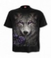 WOLF ROSES - Camiseta de Lobo y Rosas