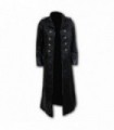 VAMPIRE'S KISS - Trench-coat gothique en cuir PU avec corset dans le dos
