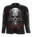 SPIDER SKULL - Longsleeve T-Shirt Black