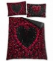 BLEEDING HEART - Funda nórdica doble gótica + funda de almohada Reino Unido y UE