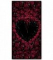 BLEEDING HEART - Serviette de bain gothique 75 x 150 cm