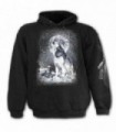 WHITE WOLF - Sudadera con capucha para niños con diseño de lobo