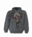 ROAR OF THE DRAGON - Kids Hoody Charcoal with Dragon design