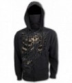 CAGE SKULLS - Sweatshirt à capuche 2 en 1 avec masque et t-shirt intégrés