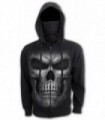 TWISTED SKULLS - Sweatshirt à capuche 2en1 avec masque et t-shirt intégrés