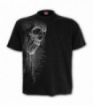 BAT CURSE - T-shirt gothique noir motif crâne