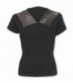 GOTHIC ELEGANCE - Top de punto negro con cuello en V