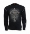 CUSTODIAN - Gothic long sleeve t-shirt with zipper