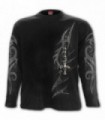 TRIBAL CHAIN - T-shirt gothique noir motifs tribaux