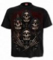 FACES OF GOTH - Camiseta negra gótica