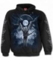 GRIM ROCKER - Sweatshirt gothique à capuche noir